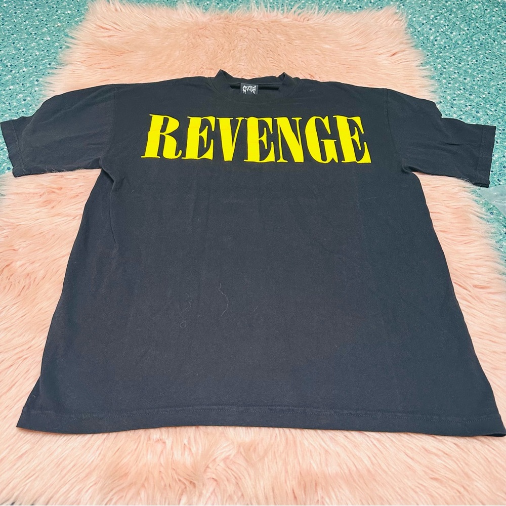 Revenge Nirvana Yellow Tee Black Sz L